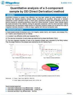 AppNote XRD1111: Quantitative analysis of a 3-component sample by DD（Direct Derivation）method