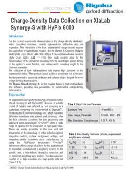 Charge-Density Data Collection on XtaLab Synergy-S with HyPix 6000