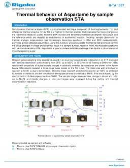 TA-1037: Thermal behavior of Aspartame by sample observation STA