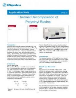 TA-6016: Thermal Decomposition of Polyvinyl Resins