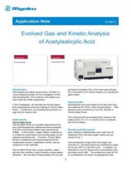 TA-6017: Evolved gas and kinetic Analysis of acetylsalicylic acid