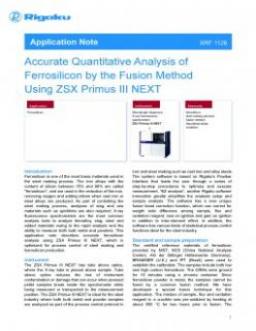 AppNote XRF1126: Accurate Quantitative Analysis of Ferrosilicon by the Fusion Method Using ZSX Primus III NEXT