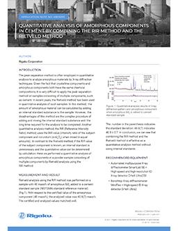 XRD1093: Quantitative analysis of amorphous components in cement by combining the RIR method and the Rietveld method