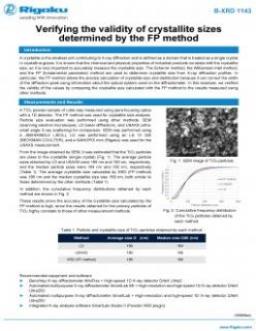 AppNote B-XRD1143: Verifying the validity of crystallite sizes determined by the FP method