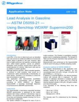 Lead Analysis in Gasoline — ASTM D5059-21 — Using Benchtop WDXRF Supermini200
