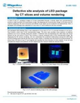 XRI1003: Defective site analysis of LED package by CT slices and volume rendering