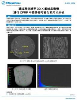 AppNote XRI1004: 通过高分辨率3D X 射线显微镜 进行CFRP 中的异物可视化和尺寸分析